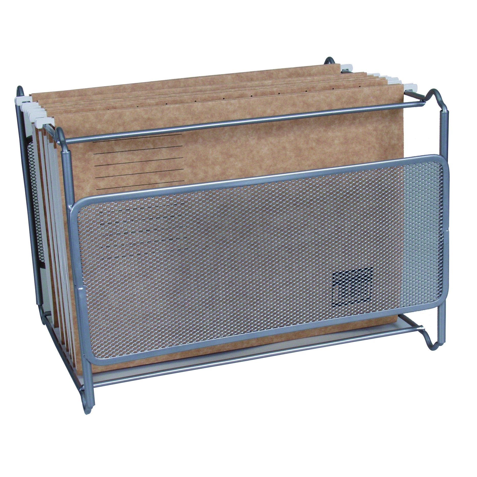 Soporte Para Carpetas Colgante Q-Connect Kf00832 Rejilla Plata Metalico -335x285x250 -Para Carpetas Din A4