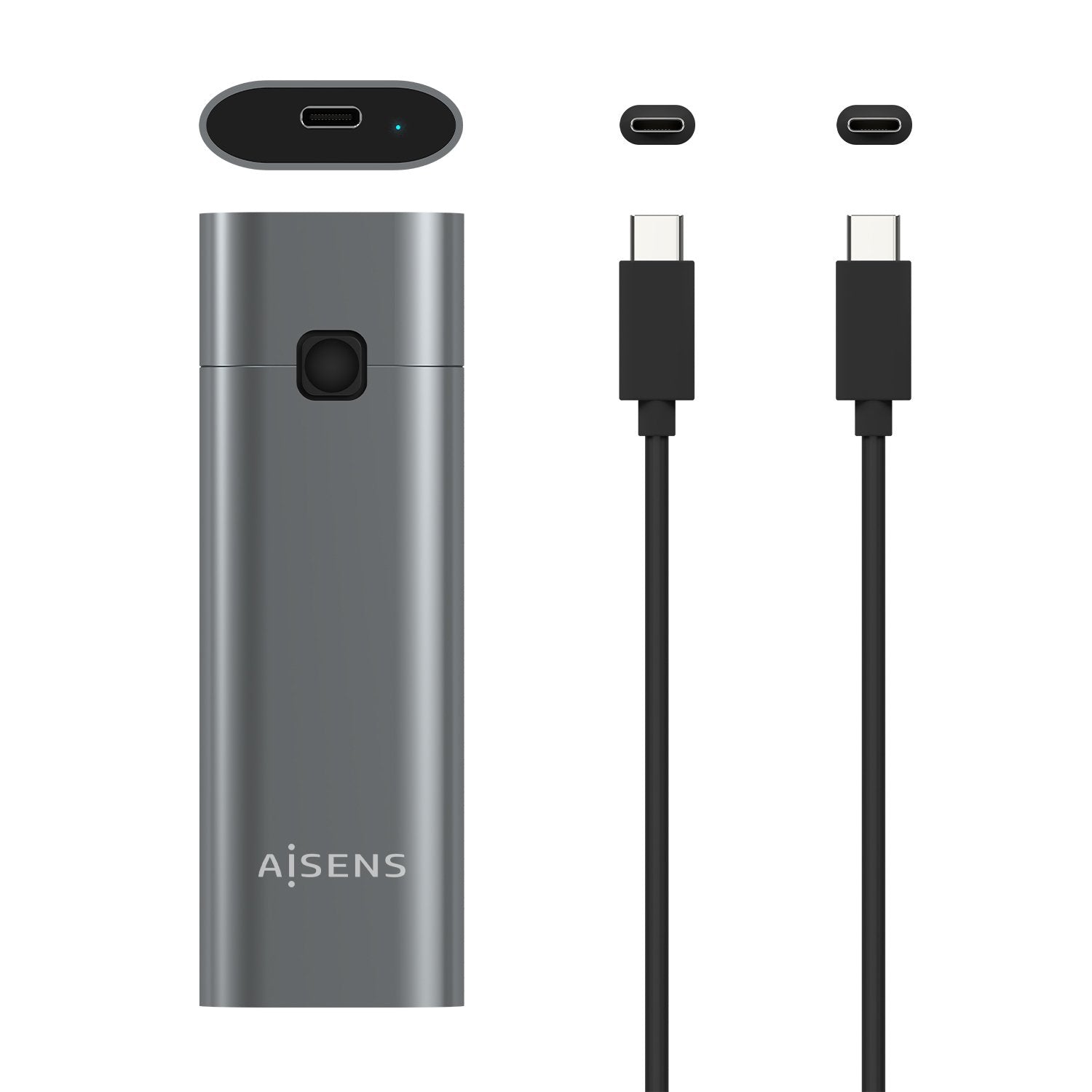 Aisens Caja Externa Para Disco Ssd M.2 Nvme Usb 3.1 Gen2 Sin Tornillos Asm2-021gr