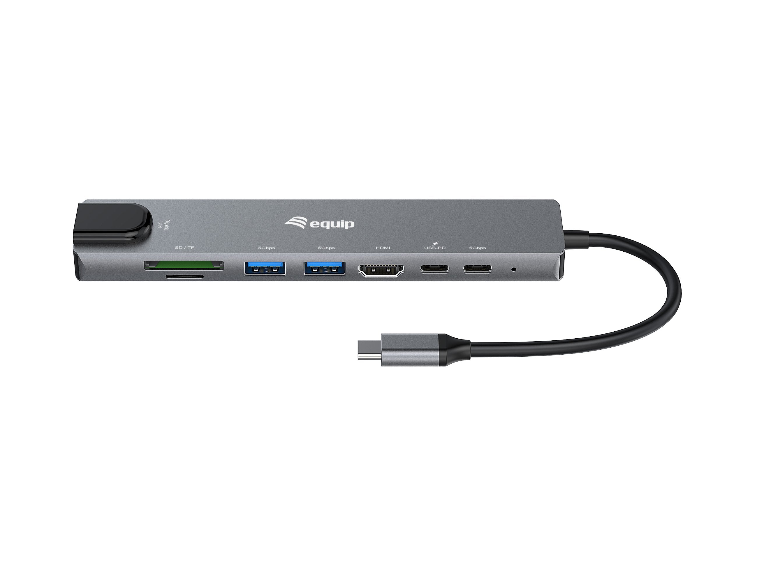 Equip Adaptador Usb-C - Hdmi,Gbe,3xusb3.2 Gen1,Sd Tf,Pd 100w
