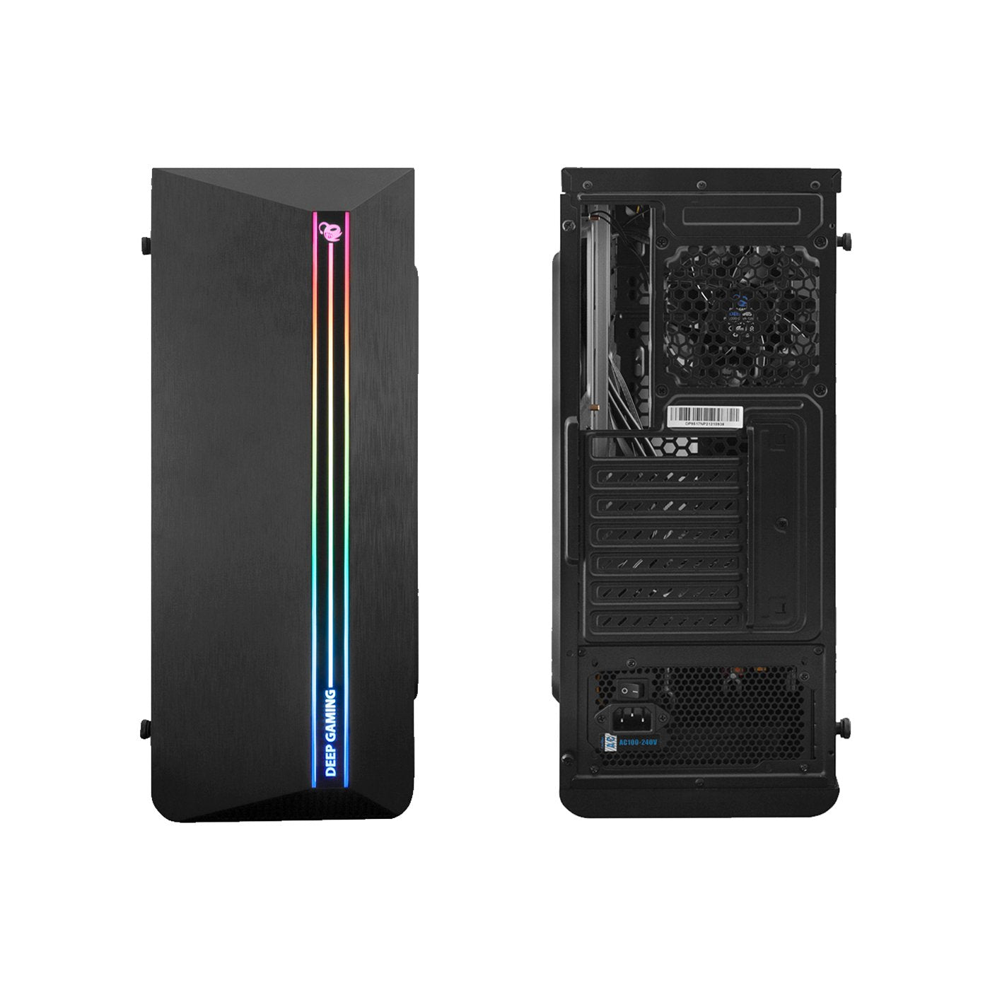 Caja Pc Deep Gaming Dgc-200 Rgb Atx Black S/F Coolbox Bahias Int:2x3'5, 2x2'5/ 2xusb3.0 1xusb2.0, Audio In/Out/ Iluminacion Argb