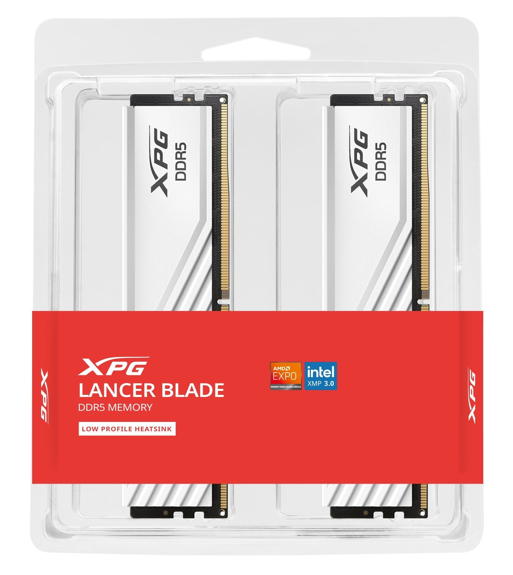Memoria  Adata 16 Gb Ddr5-5600 2x 8 Gb  Kit Dual, Ram Blanca, Ax5u5600c468g-Dtlabwh, Xpg Lancer Blade, Intel Xmp, Amd Expo Ax5u5600c468g-Dtlabwh