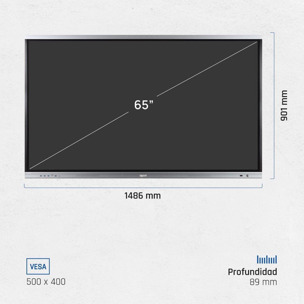 EAN 8435364318805 - iggual Orchid 65" Panel plano interactivo 165,1 cm (65") LED Wifi 400 cd / m² 4K Ultra HD Negro Pantalla  imagen 12