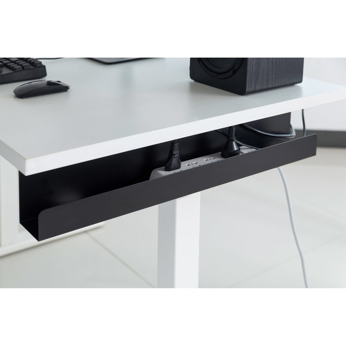 Sistema De Gestión De Cables Inline Para Montaje Debajo De La Mesa, Blanco