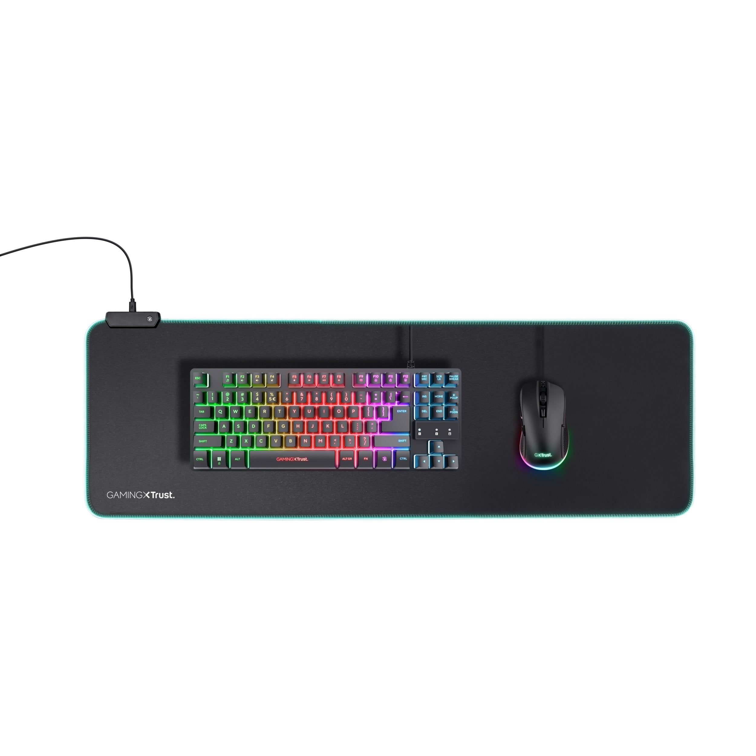 Trust Gxt 764 Glide-Flex Xxl Rgb Gaming Mouse Pad Black