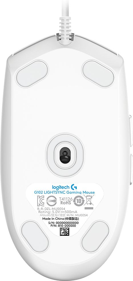 Ratón Gaming Logitech G102 Lightsync Hasta 8000 Dpi Blanco
