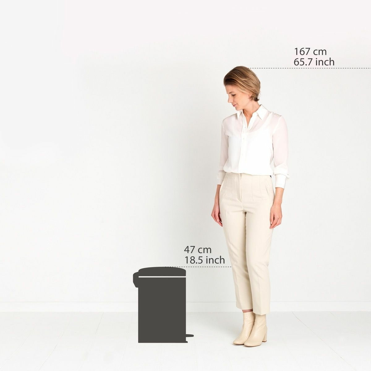 EAN 8710755233920 - Brabantia 233920 papelera 20 L Alrededor Acero Verde imagen 3