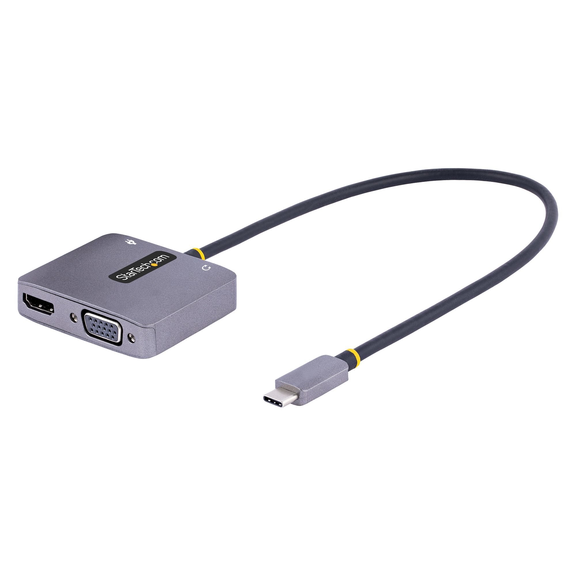Startech Adaptador Usb Tipo C A Hdmi Vga Con Salida De Audio De 3,5mm, Hdr 4k A 60hz, Pd 3.0 De 100w