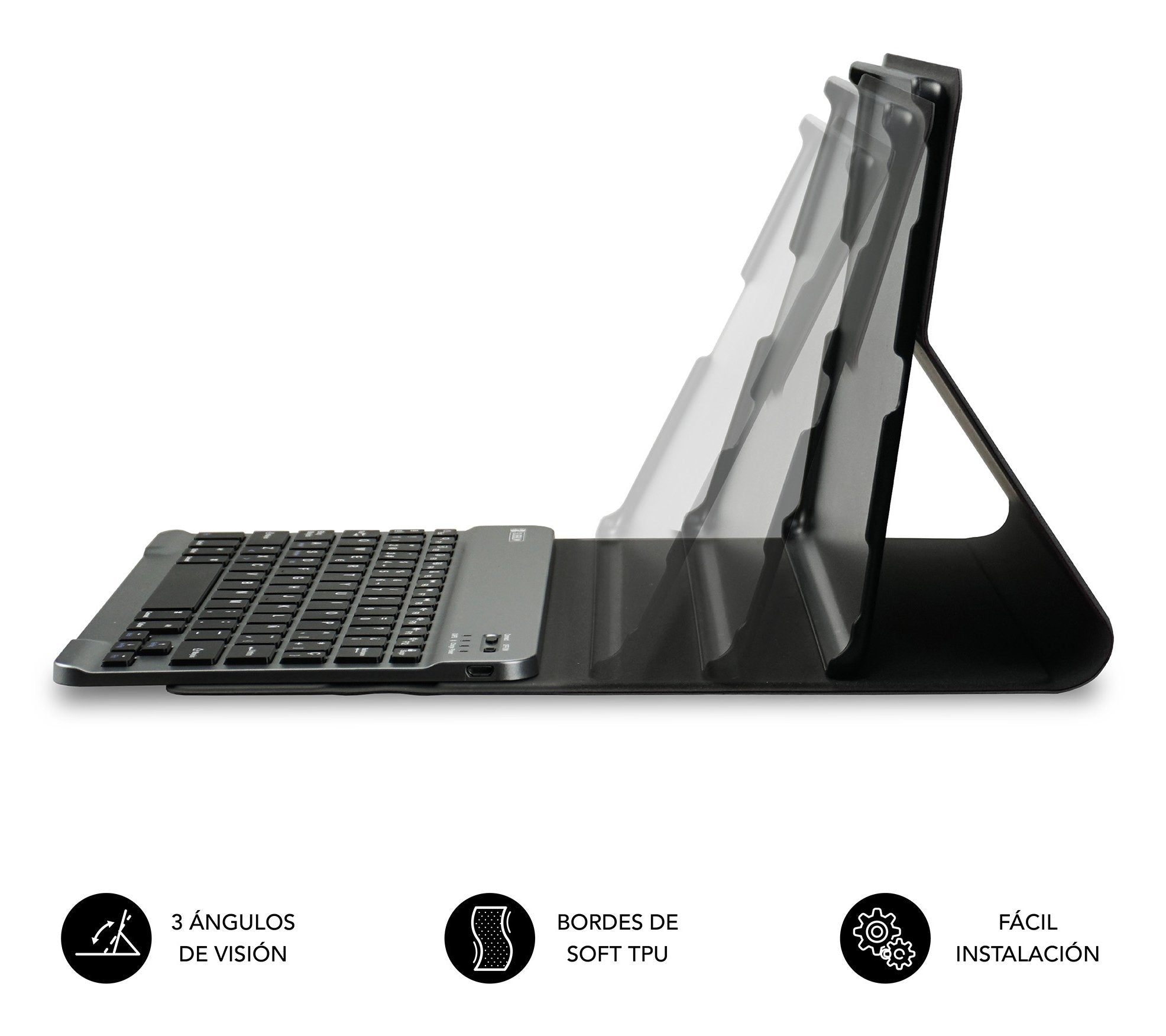 Teclado Español  Subblim Subkt3-Btl310  Para Móvil Qwerty Español Bluetooth Negro