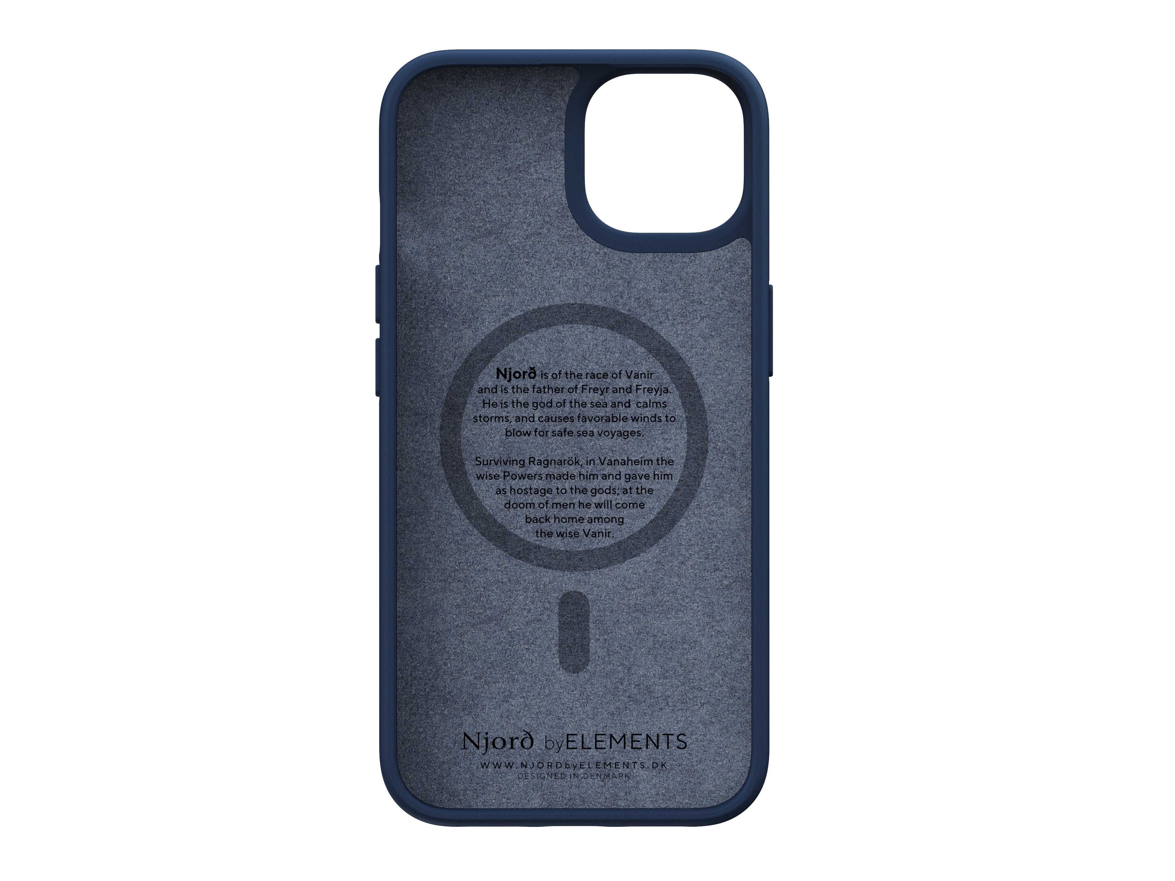 Funda De Cuero Iphone 14 (6.1) Azul