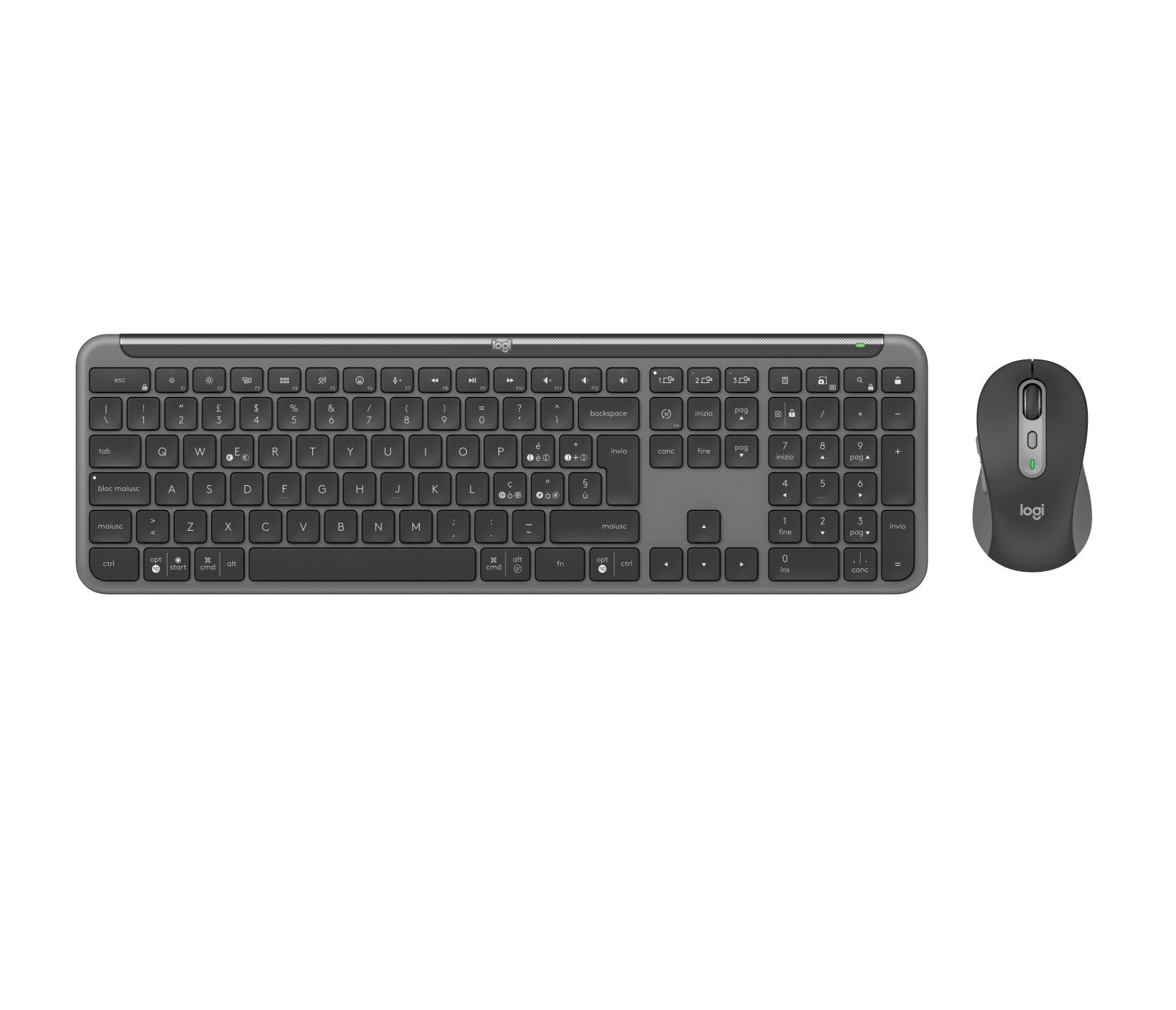 EAN 5099206119291 - Logitech 920-012487 teclado Ratón incluido Oficina RF Wireless + Bluetooth QWERTY Italiano Grafito imagen 2