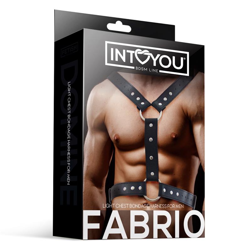 Fabrio Arnés Masculino De Pecho En Cuero Vegano