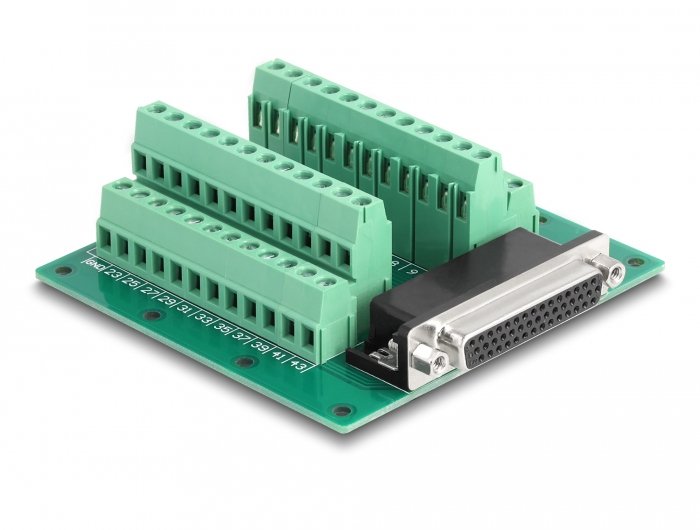 Delock D-Sub Hd 44 Pin Buchse Zu Terminalblock Für Hutschiene