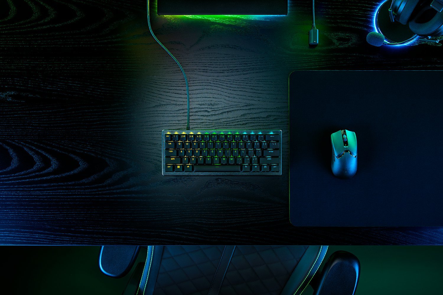 Razer Teclado Jeu Huntsman V3 Pro Mini - Azerty Switches Optiques Analogiques -