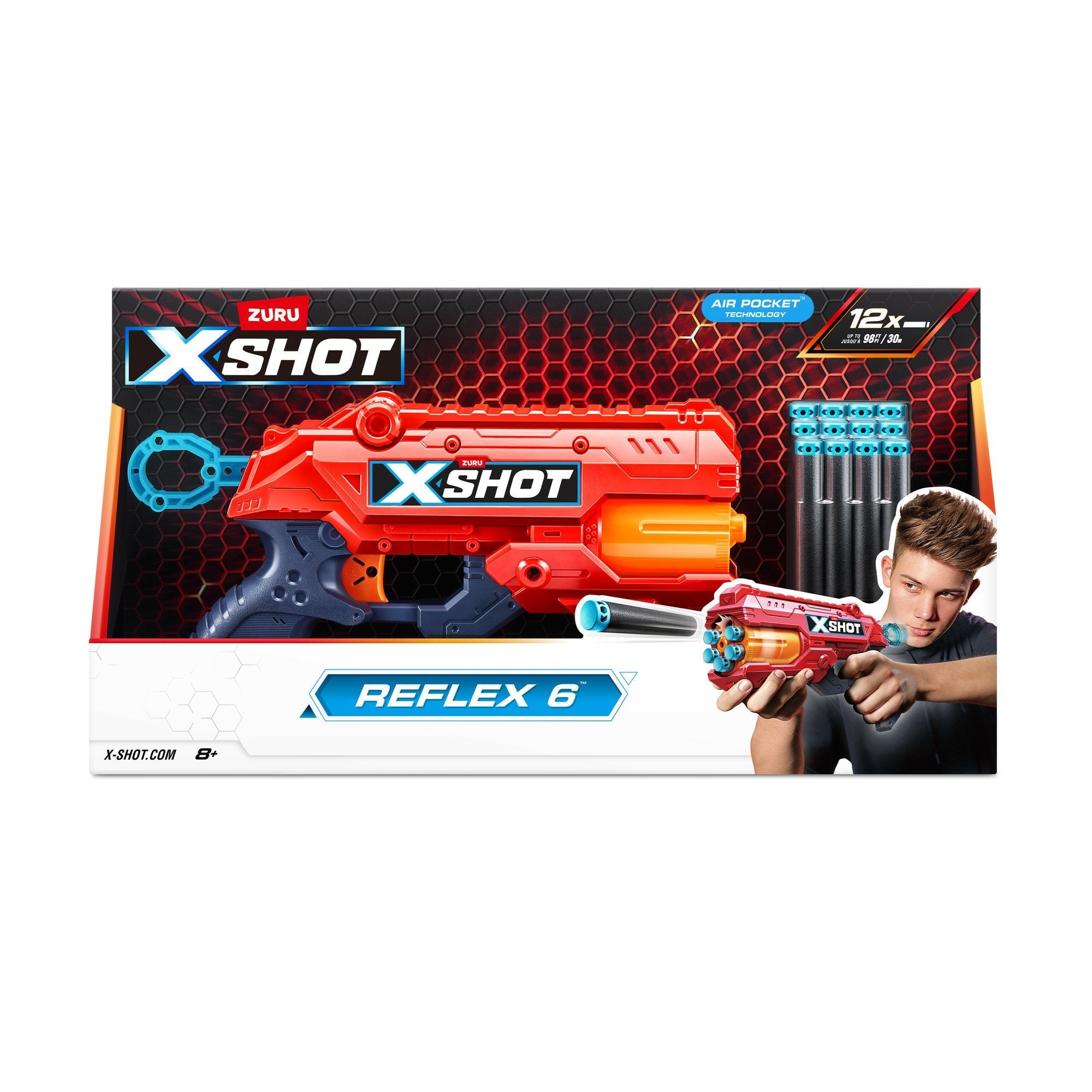 Zuru X-Shot Excel - Lanzador Reflex 6 Con Dardos, Lanzador De Dardos 36433
