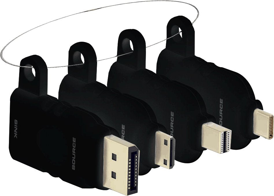 Vision Tc-Multihdmi/Bl Cambiador De Género Para Cable Mdp/Dp/Mhdmi/Usb-C Hdmi Negro