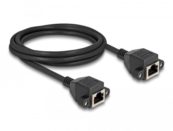 Delock 80200 Cable De Extensión Rj50 Hembra A Hembra S/Ftp 2 M Negro