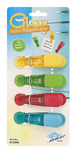 Wedo Magnetklemmer-Set Glossy 4 Ud. F.Surtido