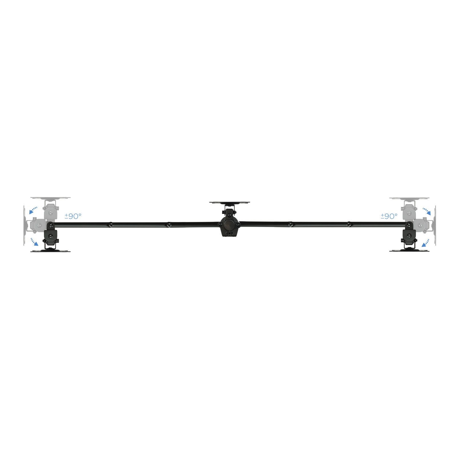 Tooq Soporte De Mesa Con Brazos Articulados Para 3 Monitores De 13"-27" - Giratorio E Inclinable - Gestion De Cables -
