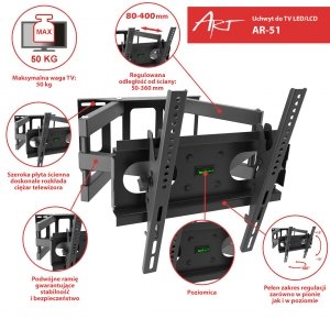 EAN 5902115404269 - ART RAMT AR-51 soporte para TV imagen 7