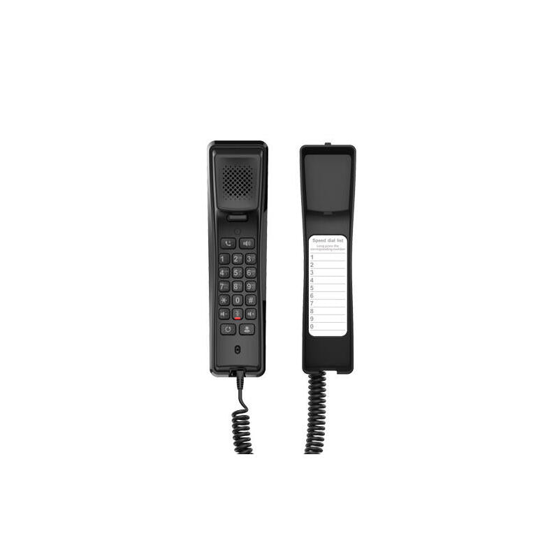 Fanvil H2u-B Teléfono Ip Negro Terminal Con Conexión Por Cable 2 Líneas