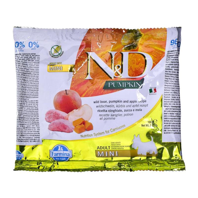 Farmina N&D Pumpkin Boar&Apple Adult Mini - Alimento Seco Para Perros - 100 G
