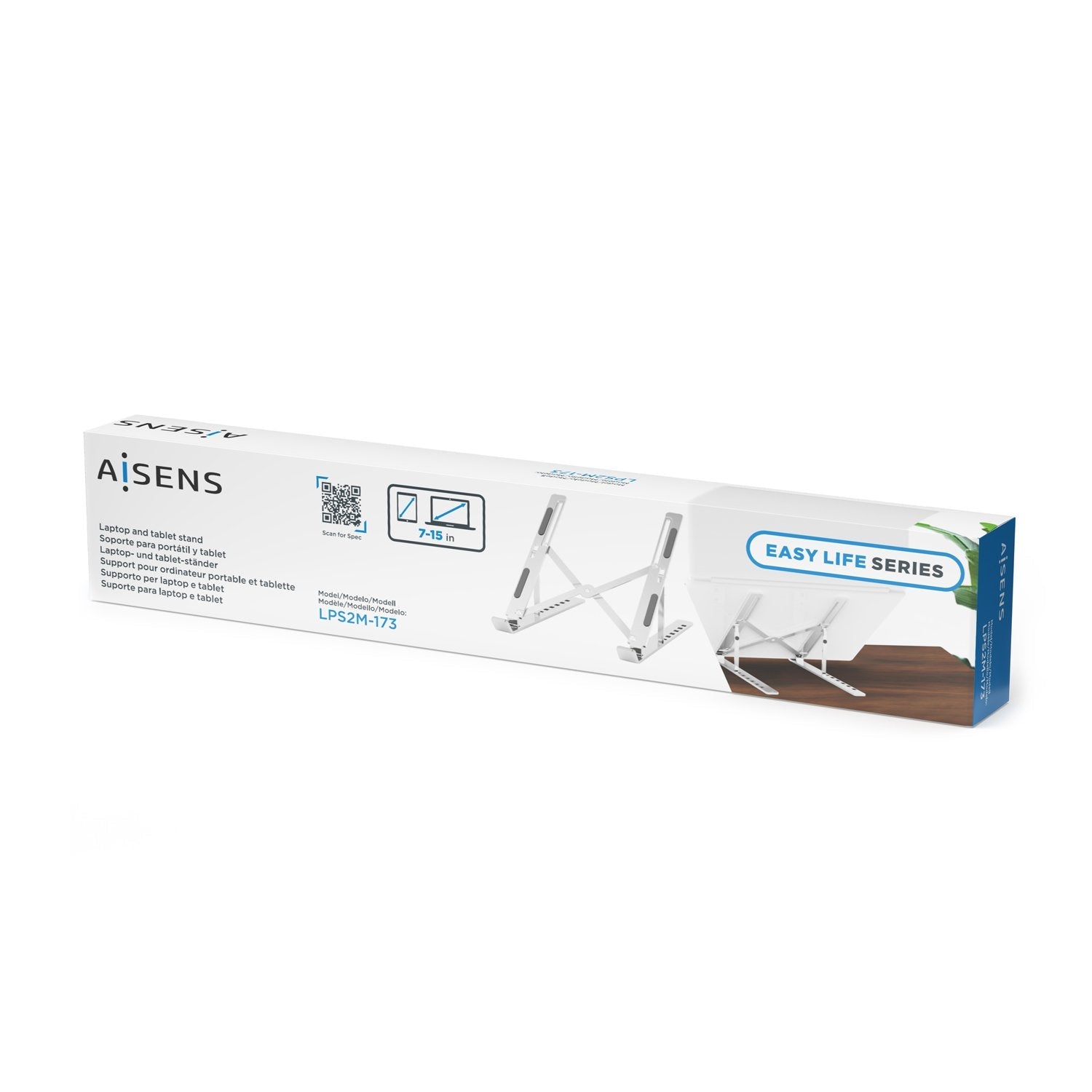 Aisens Soporte De Sobremesa Ajustable Para Portatil / Tablet - Plata