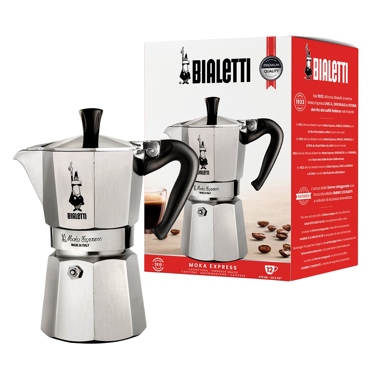 EAN 8006363011662 - Bialetti Moka Express Cafetera italiana 0,775 L Aluminio, Negro imagen 1