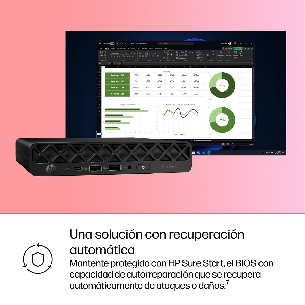 EAN 0199485673622 - HP ProDesk 4 G1i AI PC Intel Core Ultra 5 235T 16 GB DDR5-SDRAM 512 GB SSD Windows 11 Pro Mini PC Negro imagen 6
