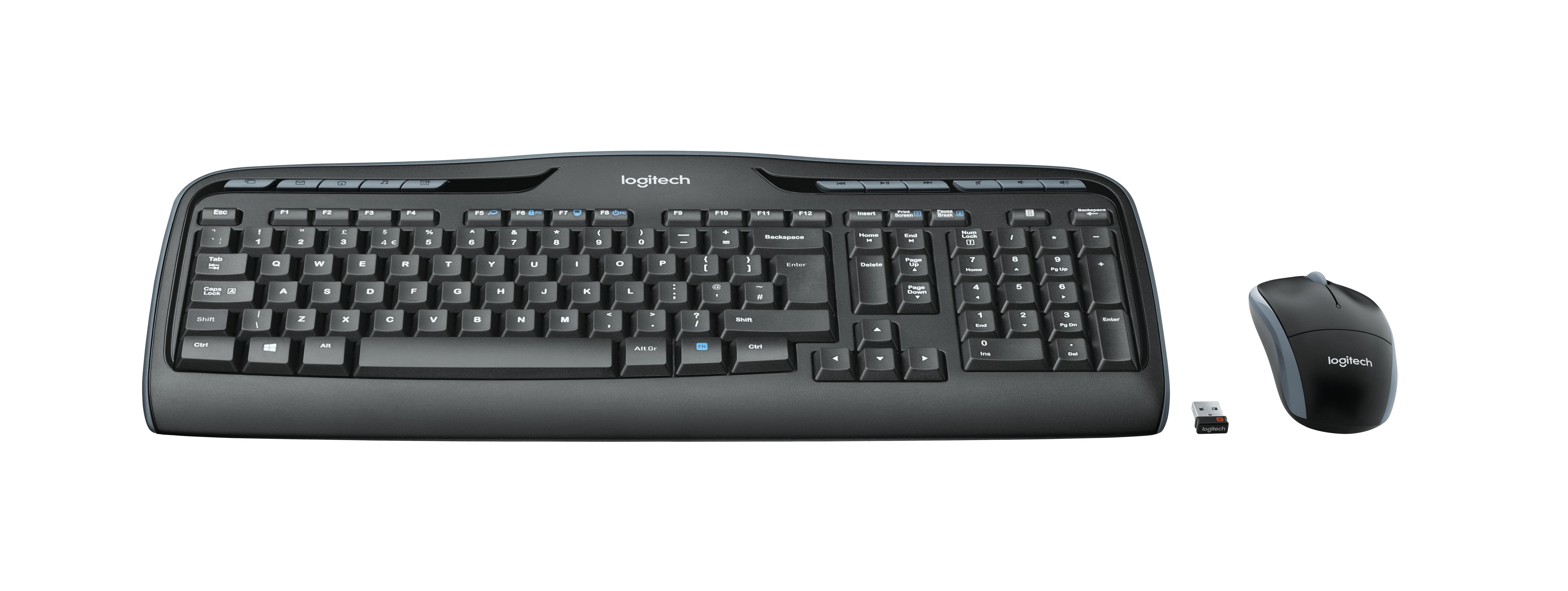 Teclado Aleman + Raton Logitech Mk330 Inalambrico Qwertz  Negro 920-008533