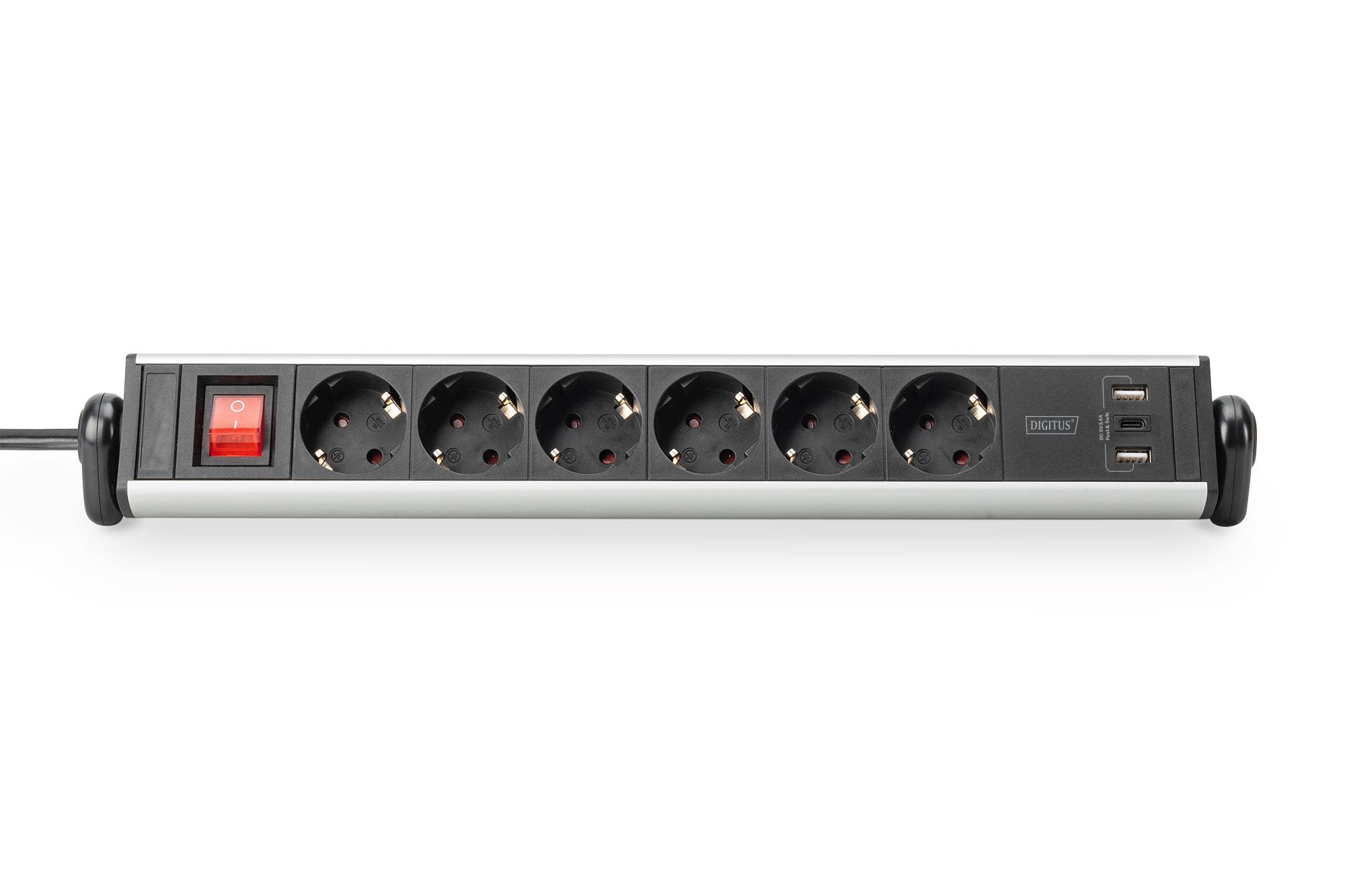 EAN 4016032487012 - Digitus DA-70624 base múltiple 1,5 m 6 salidas AC Interior Negro, Plata imagen 5