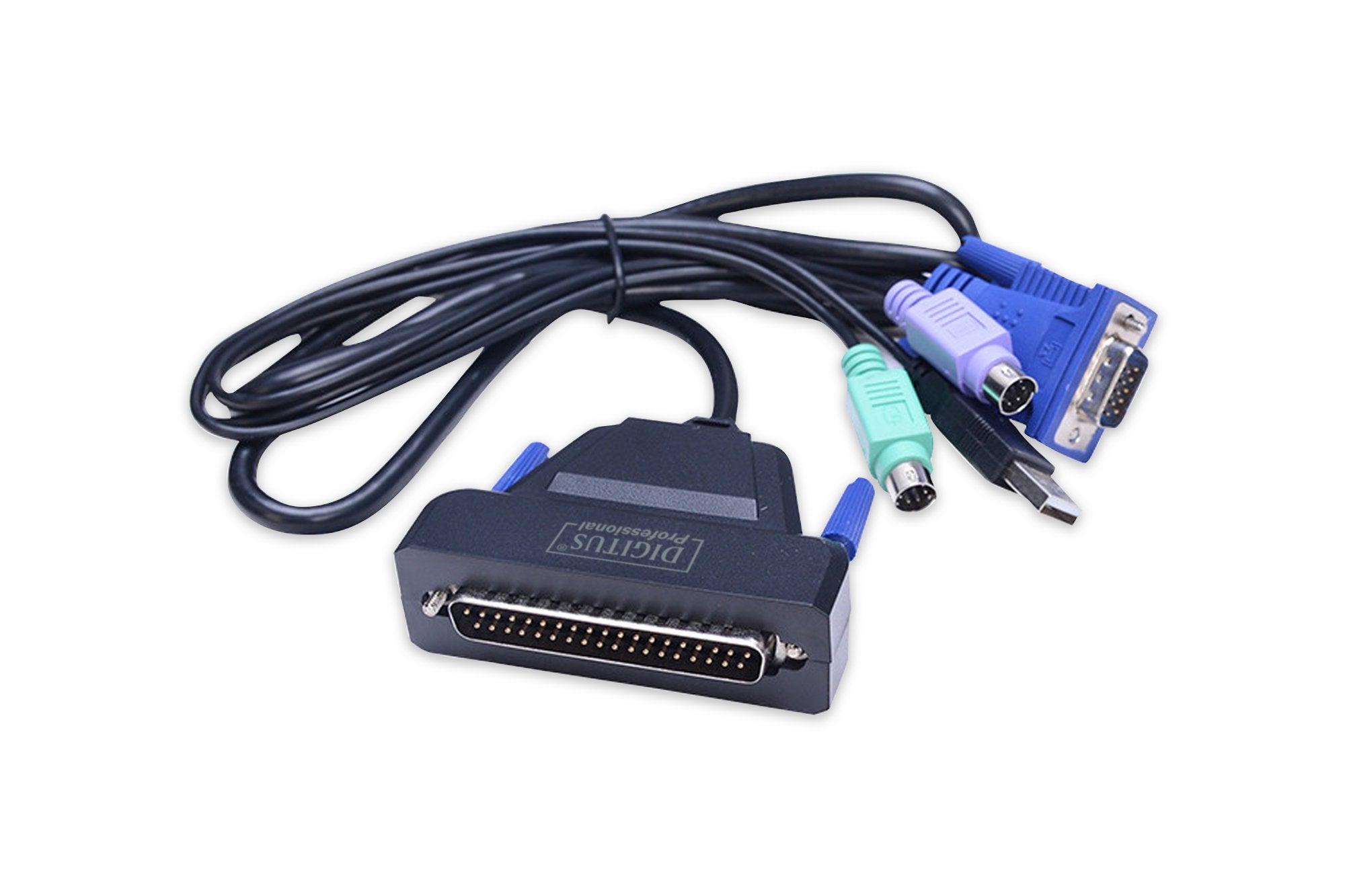 Kvm Modulare Konsole Mit 19" Tft (48,3cm), 1 Port Kvm & Touchpad, Ch Tastatur Ral 9005 - Schwarz Digitus Professional