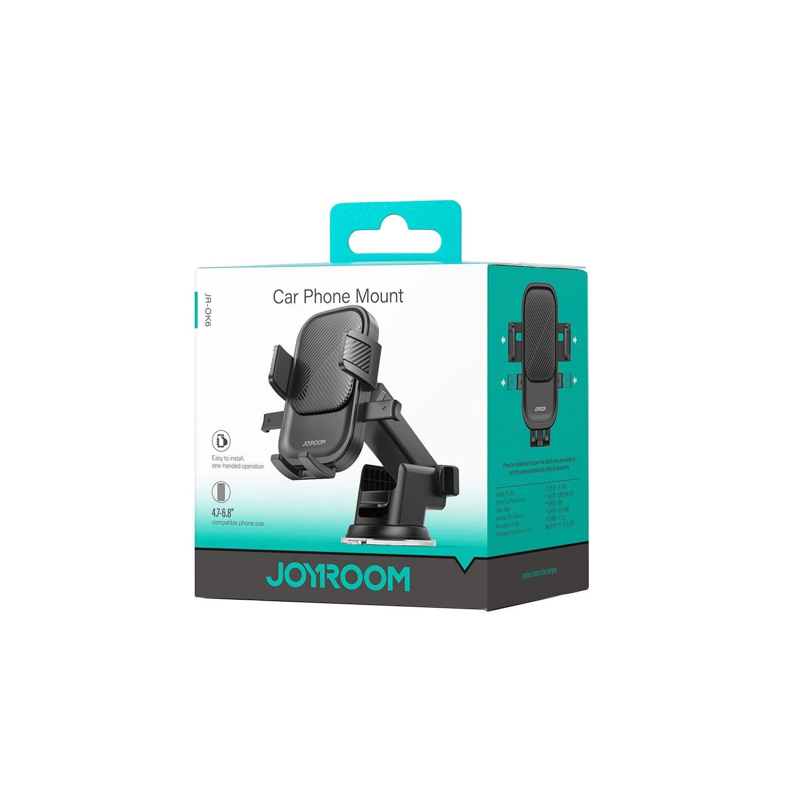 EAN 6956116795023 - JOYROOM JR-OK6 Dashboard Soporte pasivo Teléfono móvil/smartphone Negro imagen 2