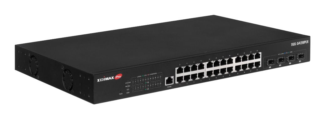 EAN 4717964705402 - Edimax TGS-5428PLX switch Gestionado 2.5G Ethernet (100/1000/2500) Energía sobre Ethernet (PoE) 1U Negro imagen 3