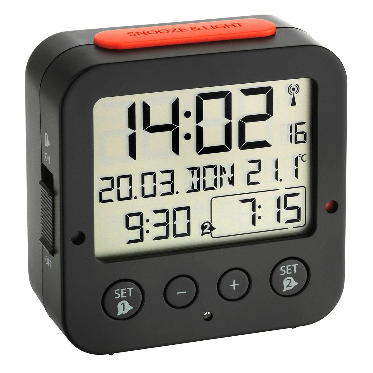 Tfa Radio Despertador Digital Con Temperatura Bingo 60.2528.01