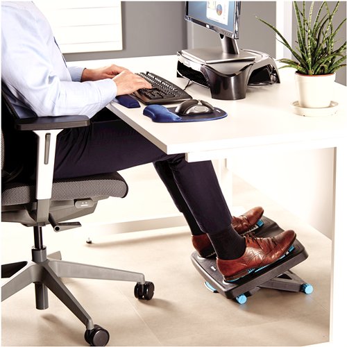 EAN 0043859675500 - Fellowes 8068001 soporte para el apoyo de pies Azul, Carbón vegetal, Gris imagen 6