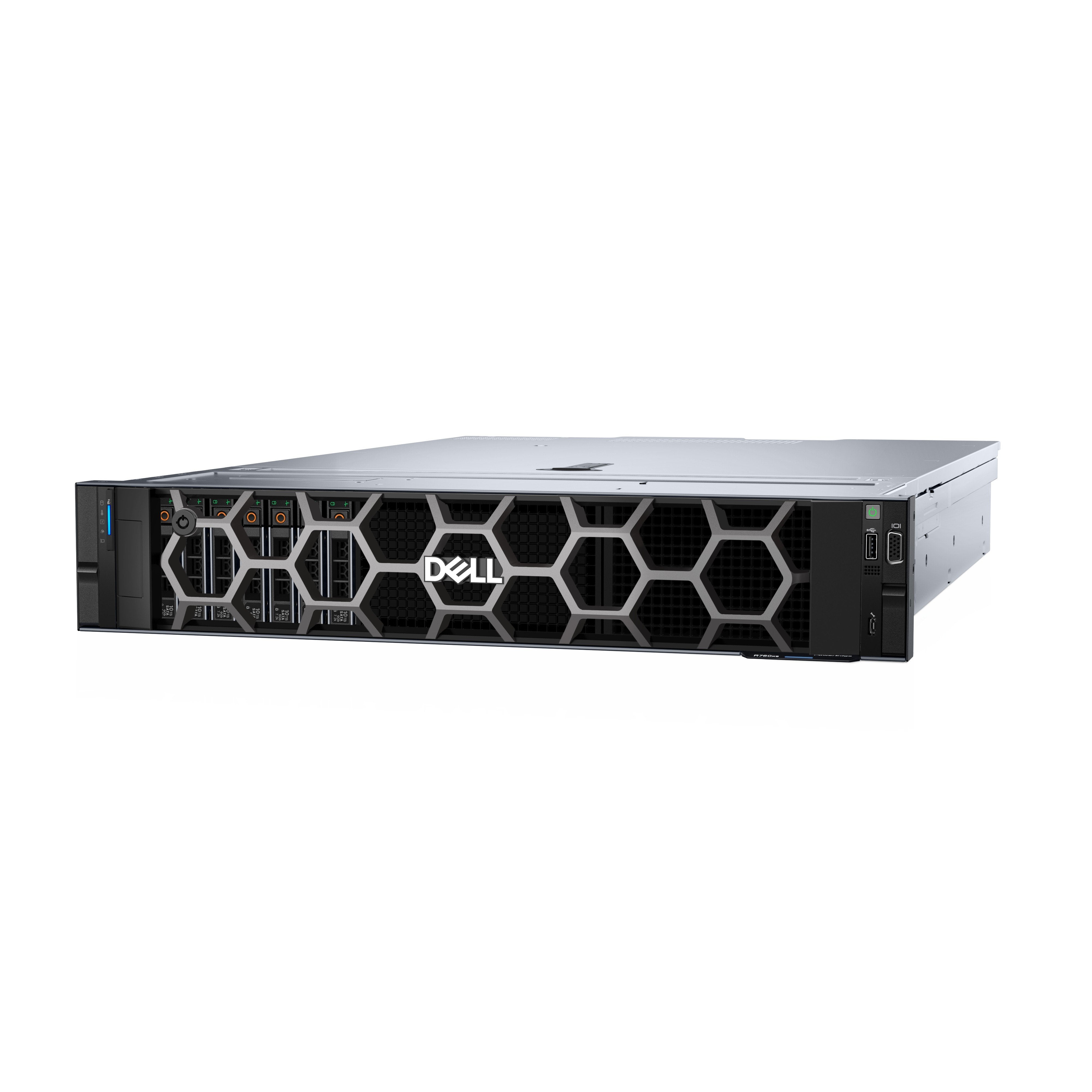 Servidor Dell Poweredge R760xs Se Puede Montar En Bastidor 2u 2 Vías 1 X Xeon Silver 4510 / Hasta 4.1 Ghz Ram 32 Gb Sas Hot-Swap 3.5" Bahía(S) Ssd 480 Gb Matrox G200 Gigabit Ethernet Sin So Monitor: Ninguno Negro Btp Dell Sma