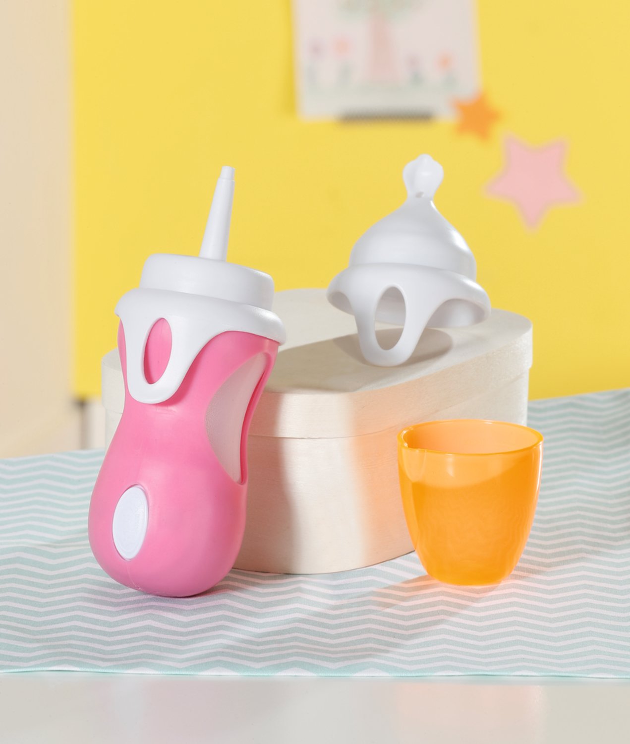 Zapf Creation Baby Born® Biberón Y Cuchara Interactivos 43cm, Accesorios Para Muñecas Con Dos Accesorios Y Efecto De Sonido 832493