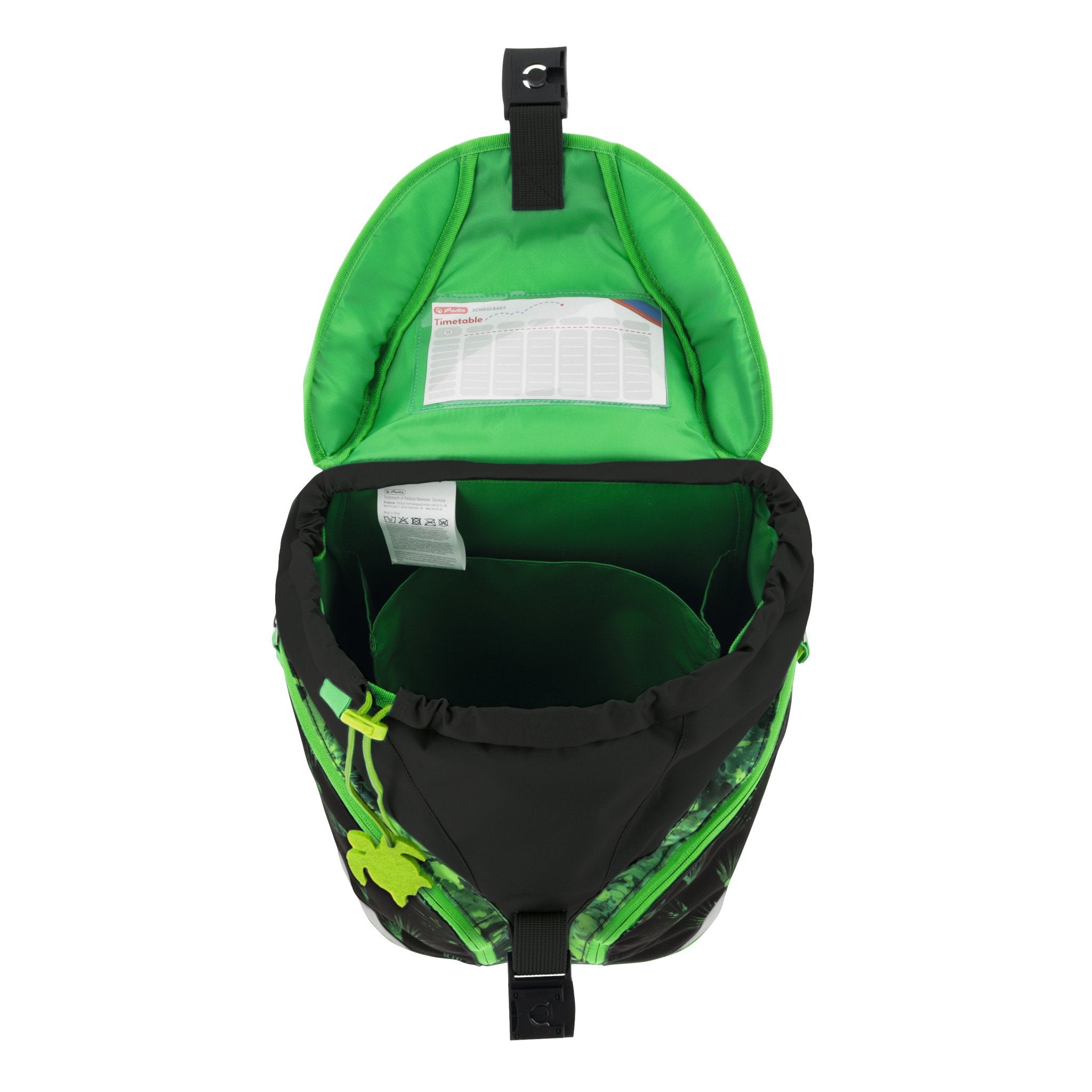 EAN 4008110370644 - Herlitz SoftLight Plus Greenline Explorer juego de mochila escolar Niño Poliéster Negro, Verde imagen 4