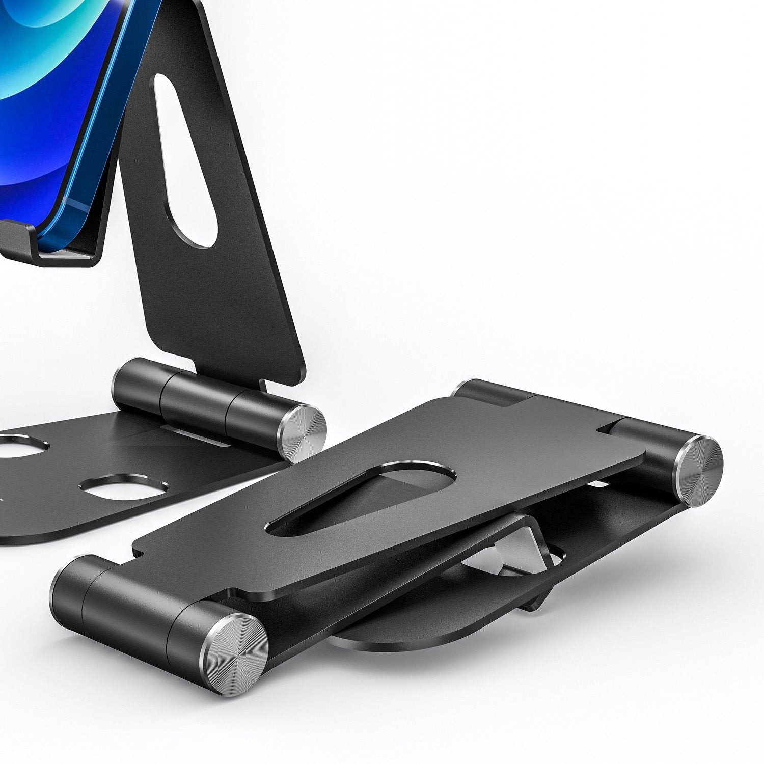 Aisens Soporte De Sobremesa Tamaño Xl Ajustable (2 Pivotes) Para Movil / Tablet - Negro