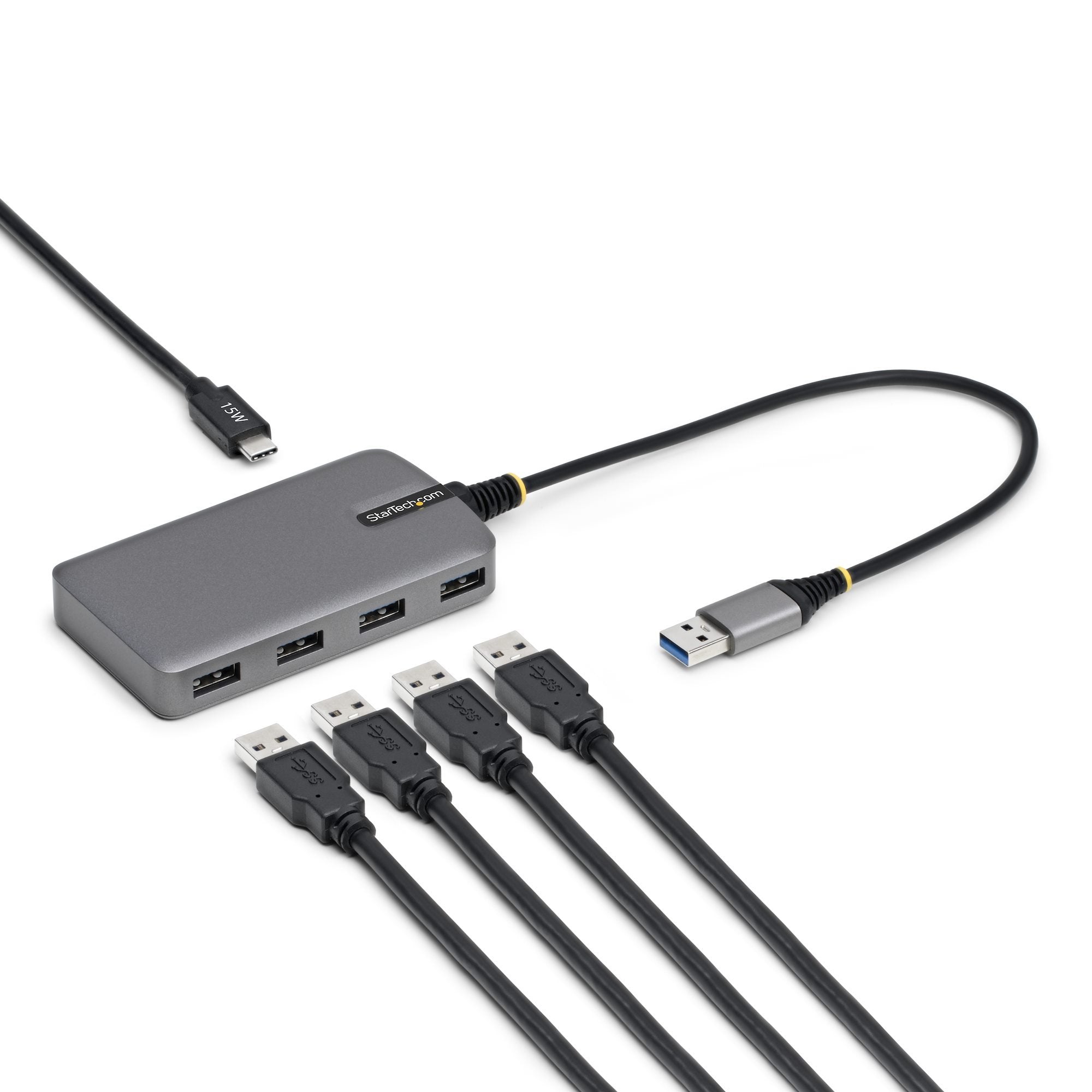 EAN 0065030906227 - StarTech.com 5G4AC-USB-A-HUB hub de interfaz USB 3.2 Gen 1 (3.1 Gen 1) Type-A 5000 Mbit/s Gris imagen 1
