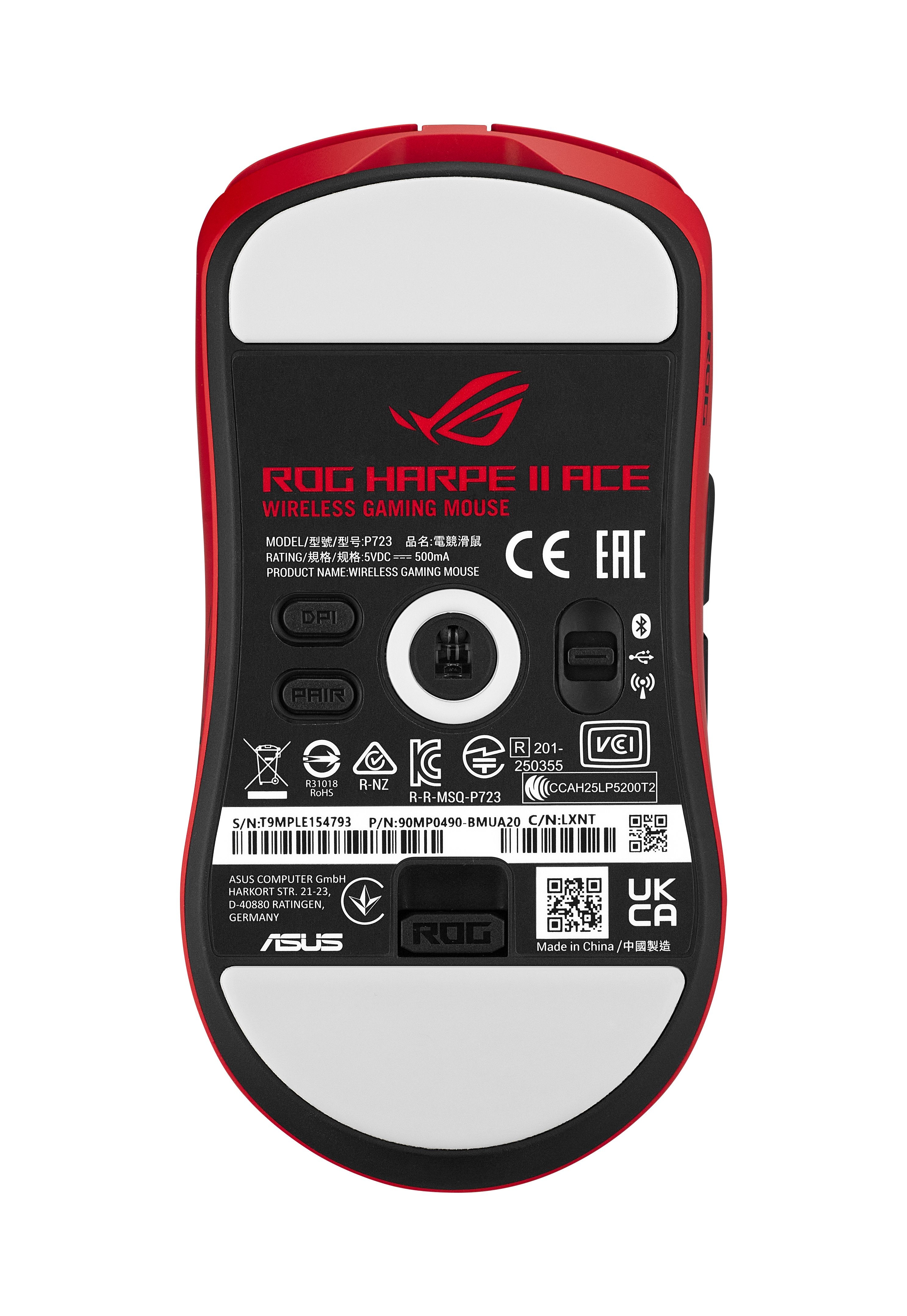 Ratón Asus Rog Harpe Ii Ace, Gaming Rojo 90mp0490-Bmua20