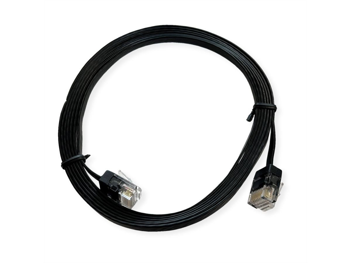 Roline Utp Cable De Red Kat.6a Class Ea Extra-Flach Schwarz 1m