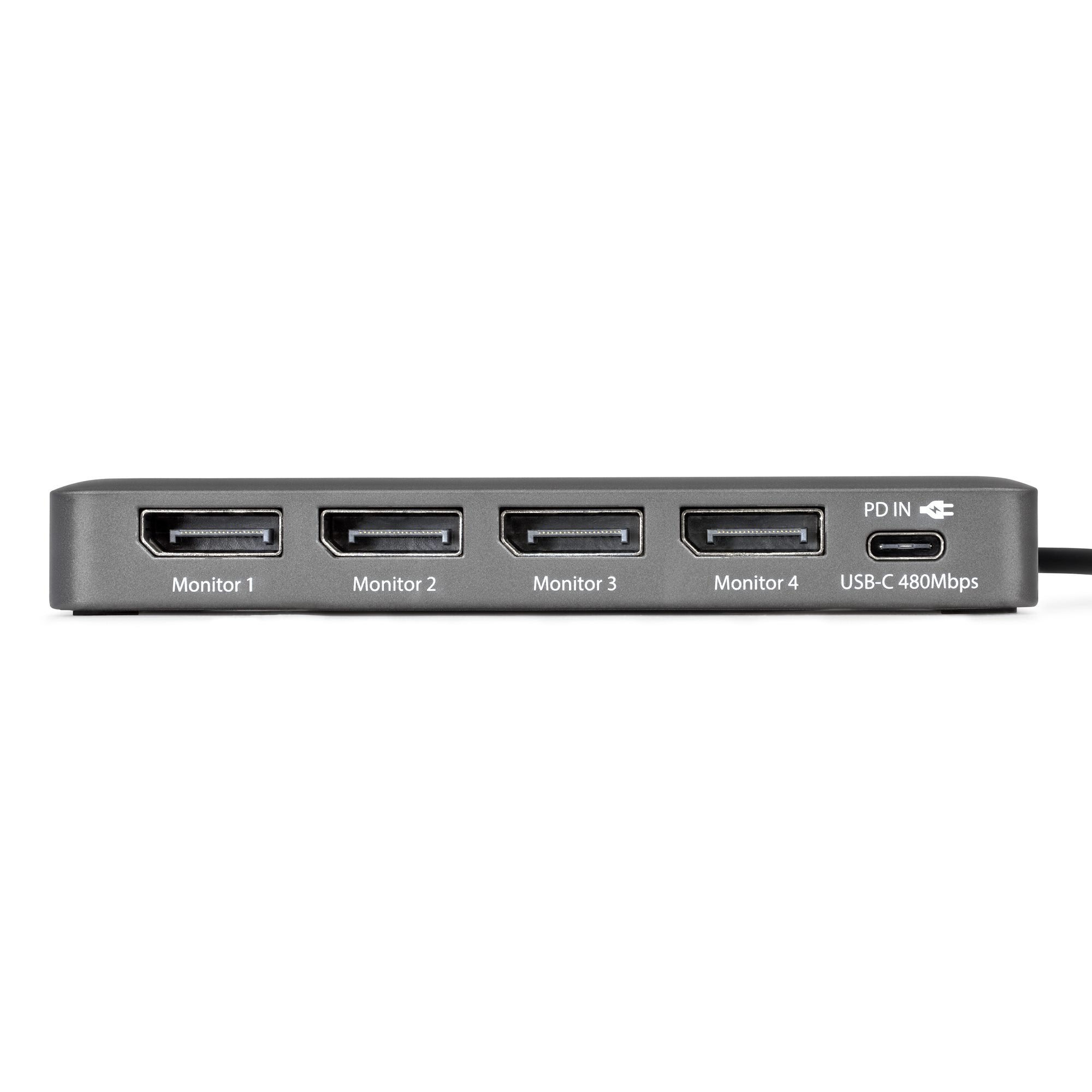 Startech Usb-C Zu 4-Monitor Workstation Adapter 4k 60hz Displayport 140w Pd Passthrough Usb Fur Tastatur Und Raton Taa