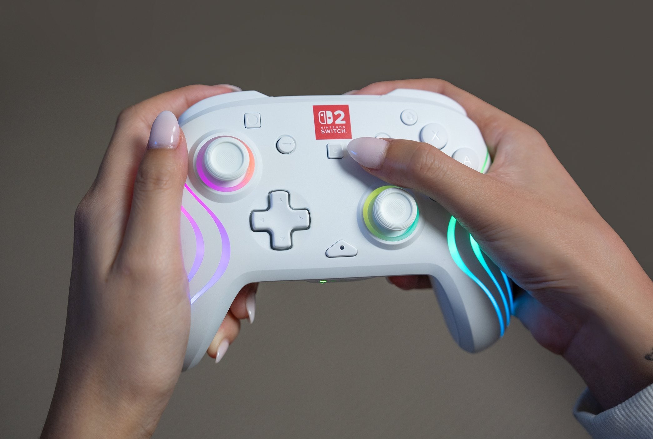 Turtle Beach Afterglow Blanco Mando De Juego Rgb Inalámbrico Para Nintendo Switch 2