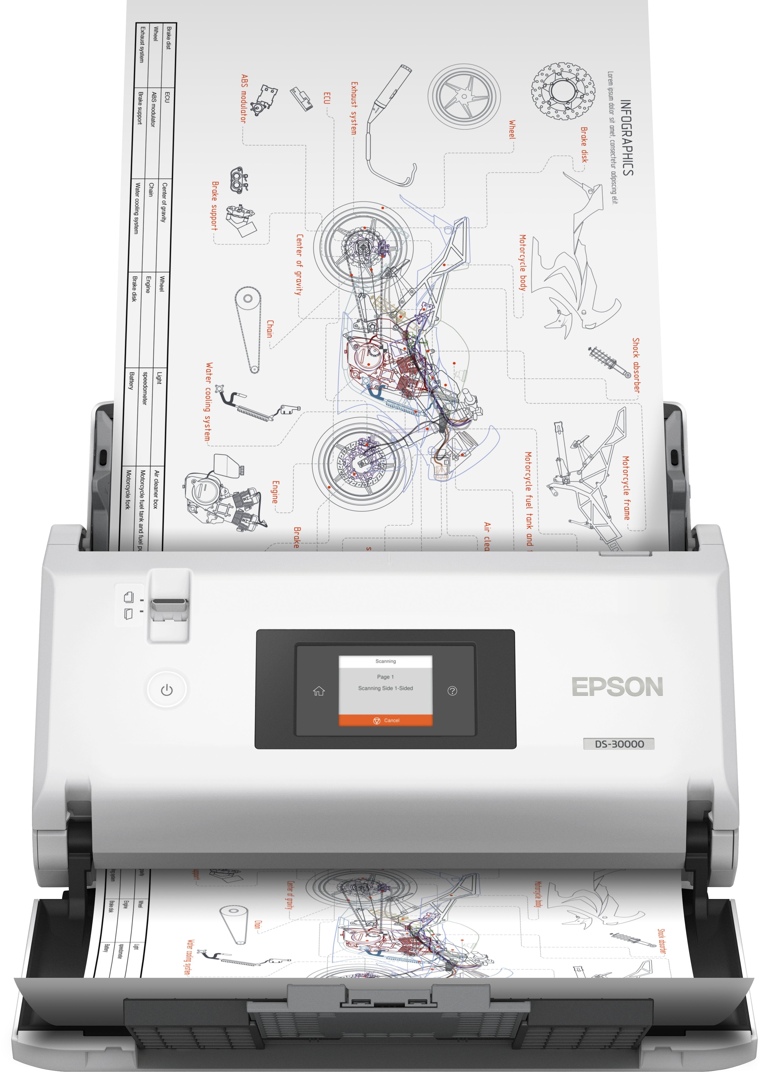 Epson Escáner Documental Workforce Ds-30000 Verticales A3