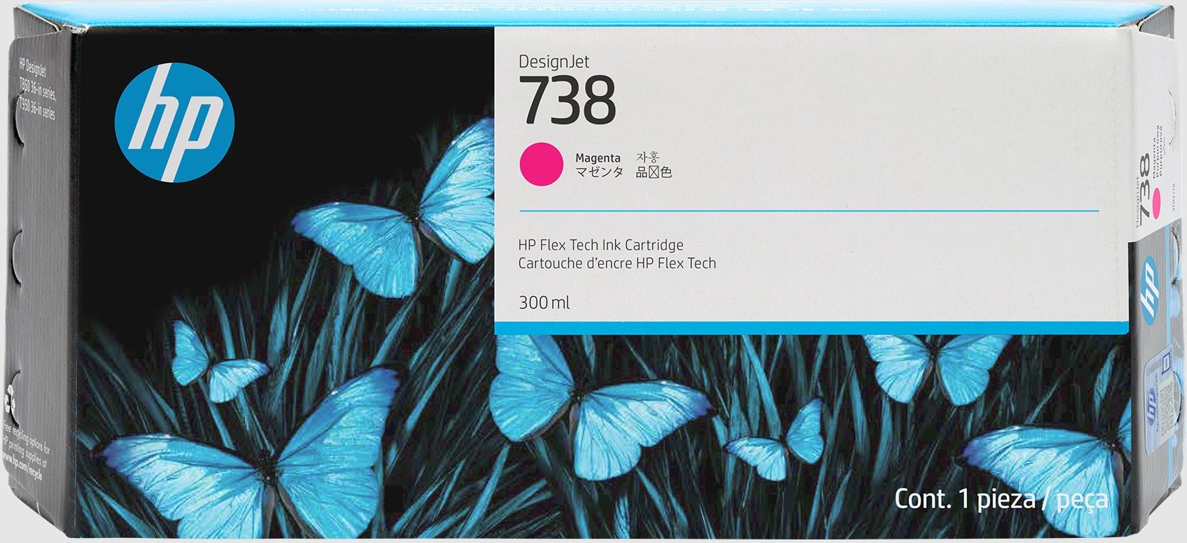 EAN 0196548336173 - HP 738 300-ml Magenta DesignJet Ink Cartridge cabeza de impresora Inyección de tinta térmica imagen 1