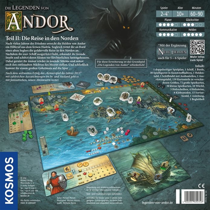 Kosmos Las Leyendas De Andor - Parte Ii: El Viaje Al Norte, Expansión Del Juego De Mesa 692346