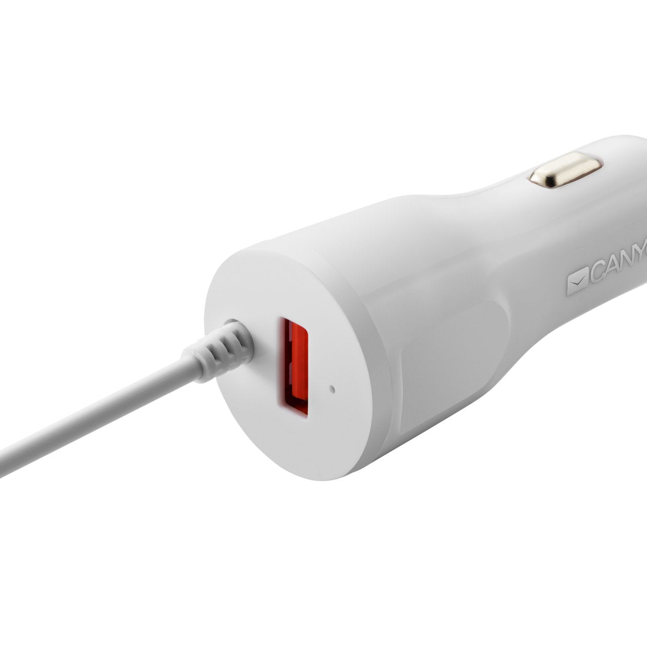 Canyon Car Charger C-033 2.4a Usb-A Built-In Lightning White
