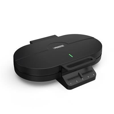 Princess  01.132384.01.001 Heart-Shaped Waffle Iron, Black