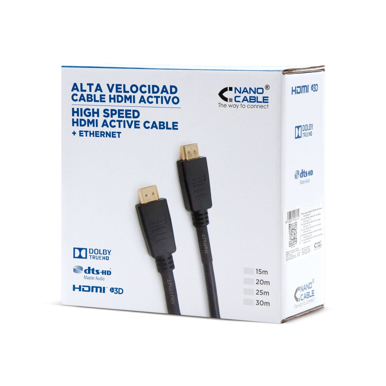 Nanocable Cable Hdmi V1.4 Con Repetidor Macho A Hdmi V1.4 Macho 25m - Alta Velocidad - Negro